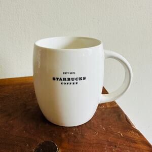 Starbucks 2008 White Ceramic 14oz Mug
